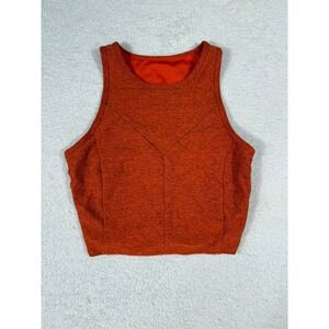JoyLab Activewear Crop Top Womens XS Orange Excellent Space Dye Racerback Tank‎